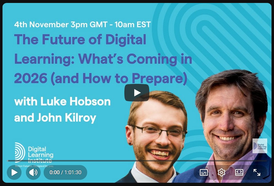 Capture d'écran du webinaire The Future of Digital Learning: What Coming in 2026